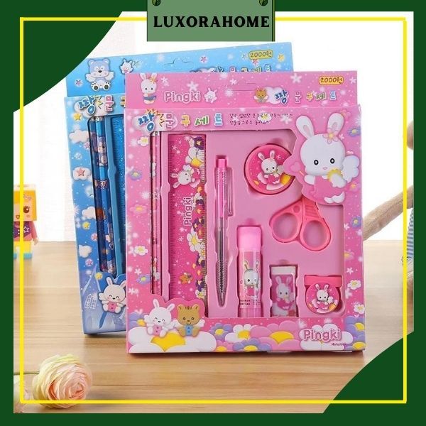 2009 Pencil Set 9 In 1 Alat Tulis Sekolah Anak Lengkap