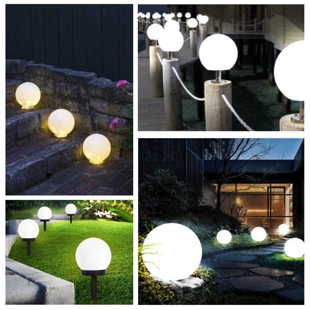 MEVAL Rumah Lampu/kap lampu Taman Globe Putih Susu