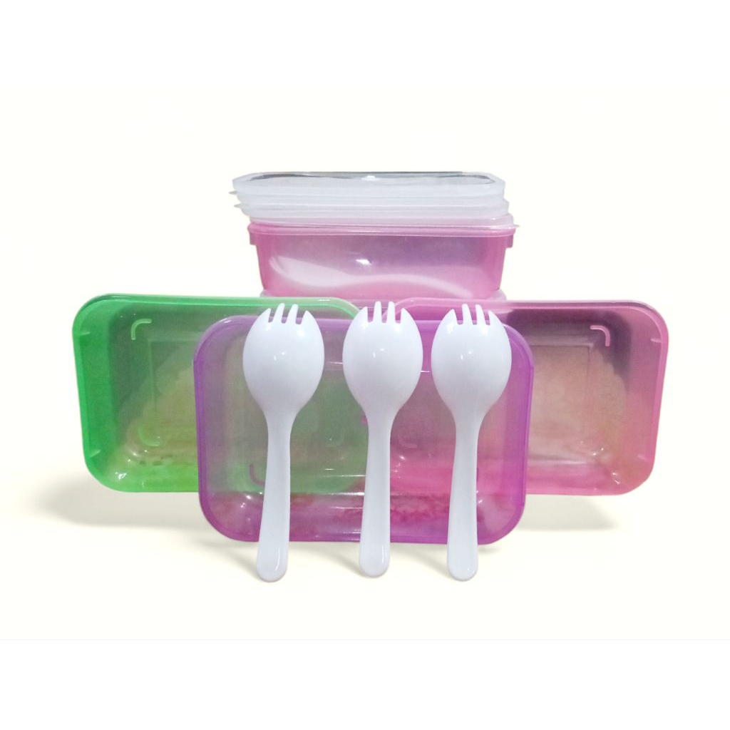 Greenline Lunch Box Panda Small Sekat 2/Kotak Bekal Mini/Wadah Nasi/Misting segi/Misting Segi Sedang