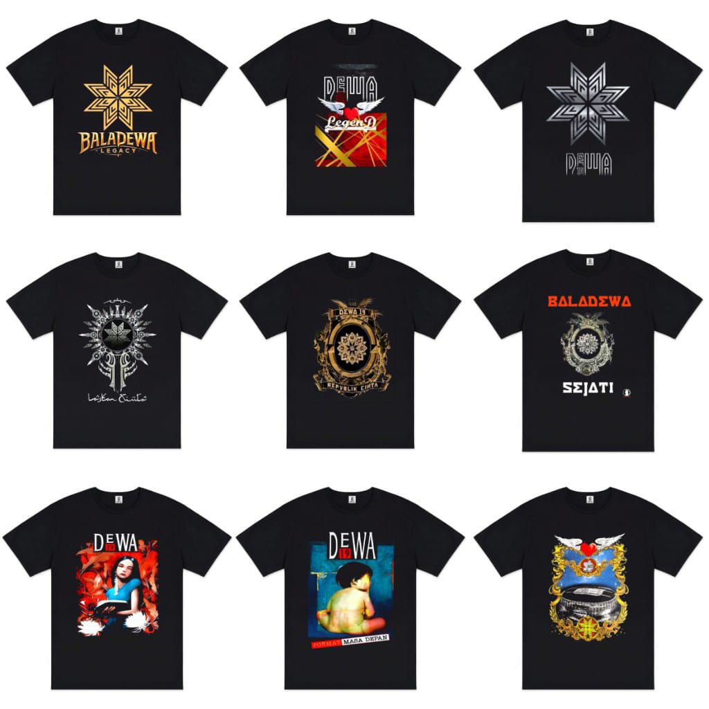 KAOS MUSIK BAND DEWA 19 // TSHIRT DEWA 19 // KAOS BAND LEGEND