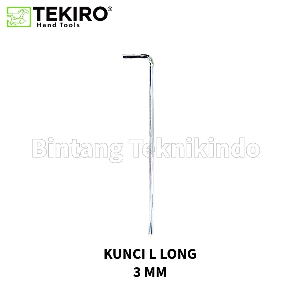 TEKIRO Kunci L Panjang 3 mm Hex Key Long 3mm Satuan Eceran