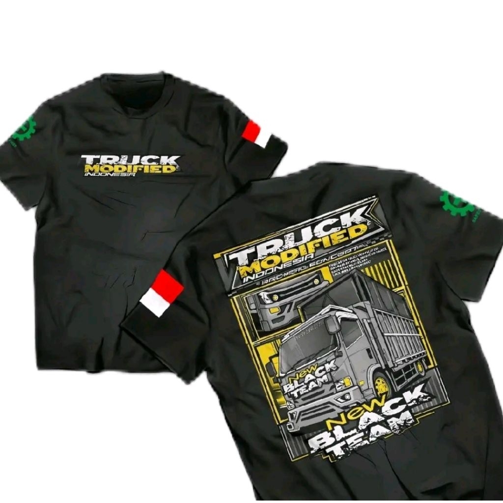 Kaos Truk Modified Indonesia Team Black - Tshirt Bahan Katun Lembut Nyaman Distro