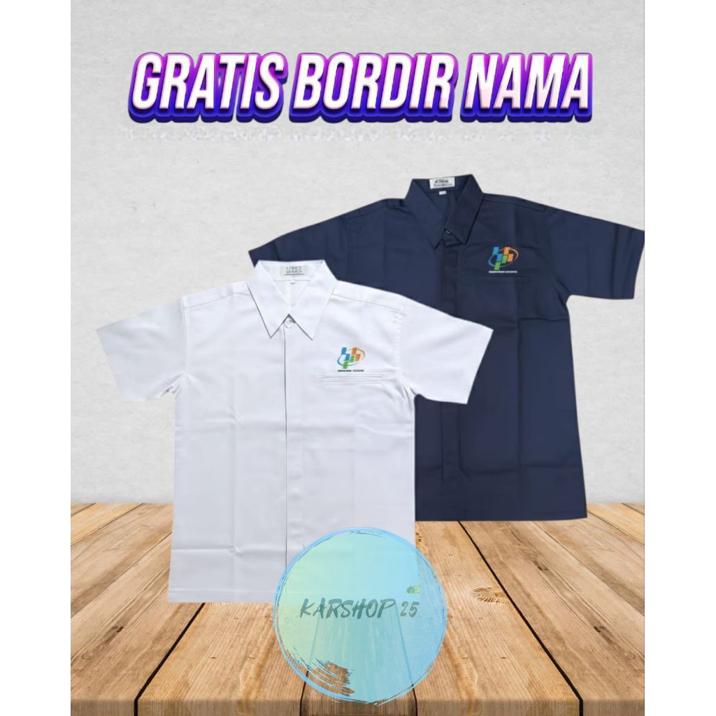 SERAGAM BPS TERBARU KEMEJA BPS LENGAN PENDEK TERBARU ATASAN BAJU BPS KEMEJA KERJA BPS KEMEJA BORDIR 