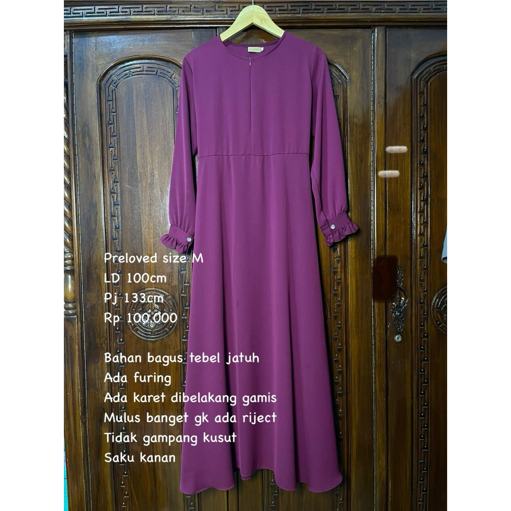 Gamis Zaleta Burgundy size M