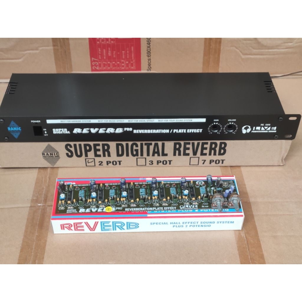 Kit Dan Box Echo Reverb 2 Potensio