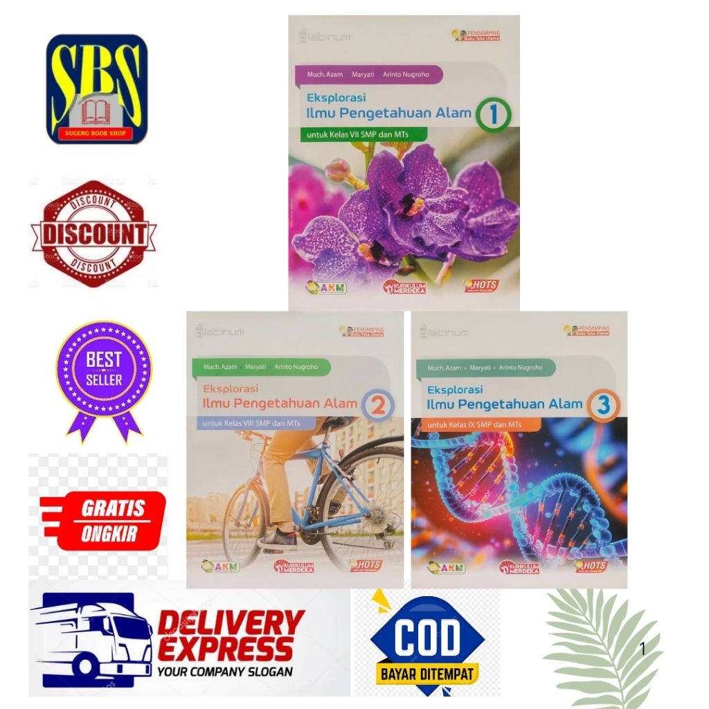 Buku Eksplorasi IPA Untuk Kelas 7-8-9  SMP/MTs Penerbit PLATINUM Kurikulum MERDEKA