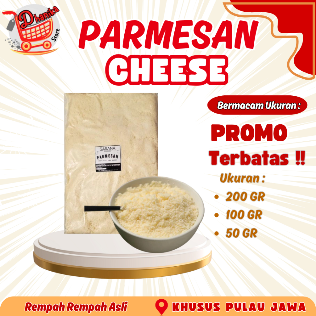 PARMESAN CHEESE / keju parmesan bubuk grated