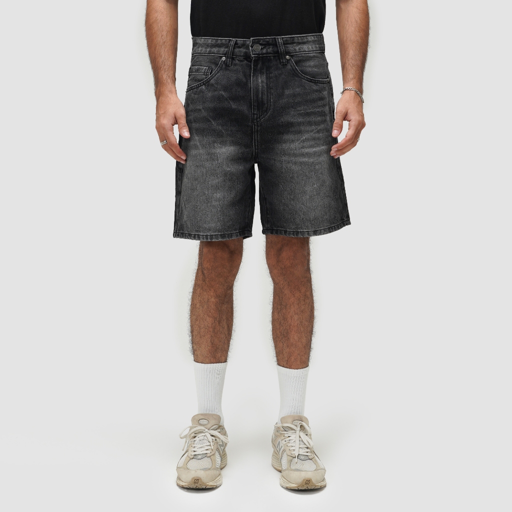 CELCIUS Washed Celana Denim Pendek I31000405C Hitam