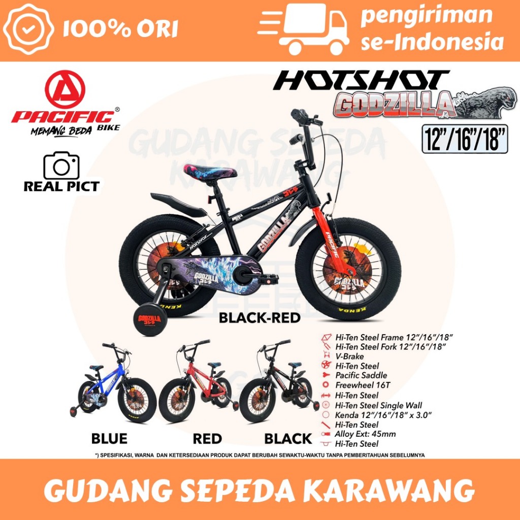 SEPEDA ANAK PACIFIC BMX HOTSHOT GODZILLA