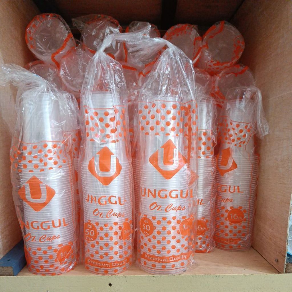 Cup plastik Unggul 16 oz