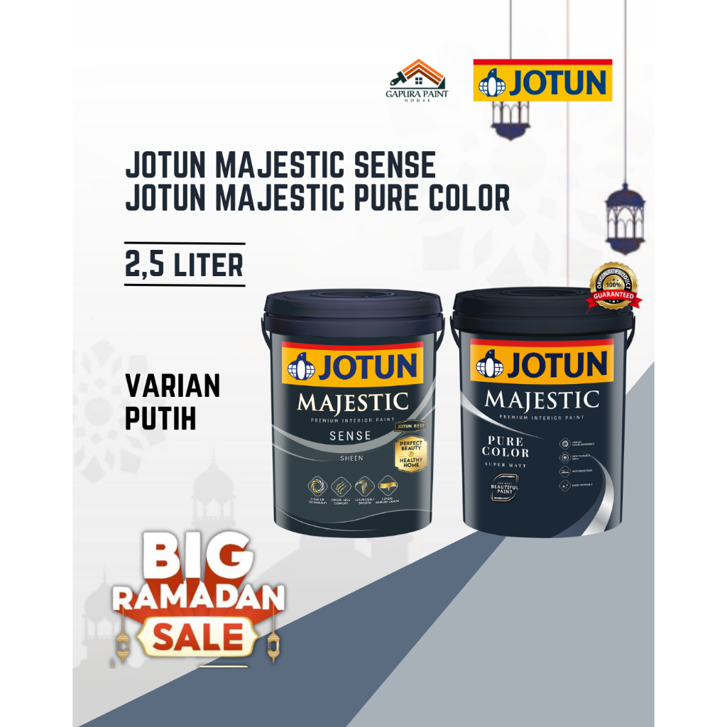 Cat Tembok Jotun Majestic Sense Jotun Majestic Pure Color 2.5 Liter - Putih | Cat Dinding Jotun