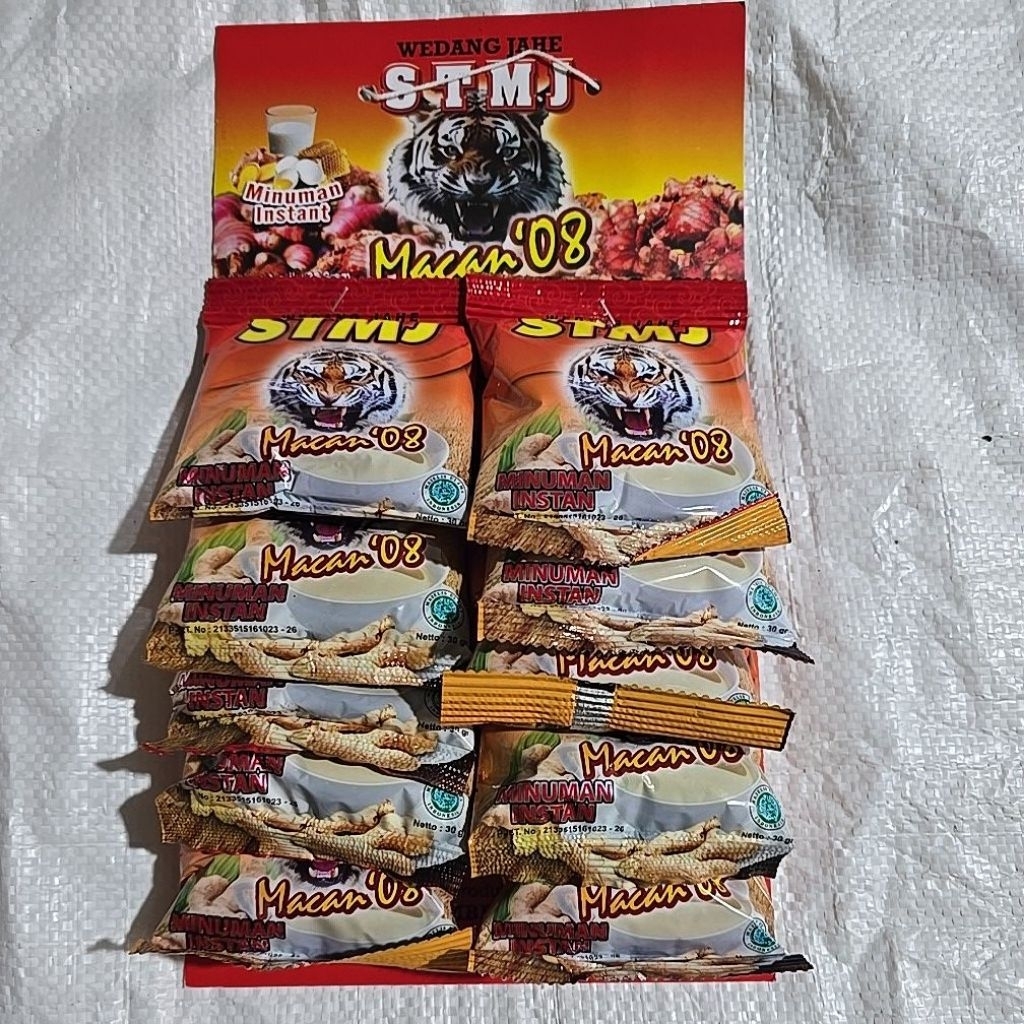 STMJ MACAN '08 wedang jahe 1 pak isi 10 biji ( STMJ MACAN '08 )