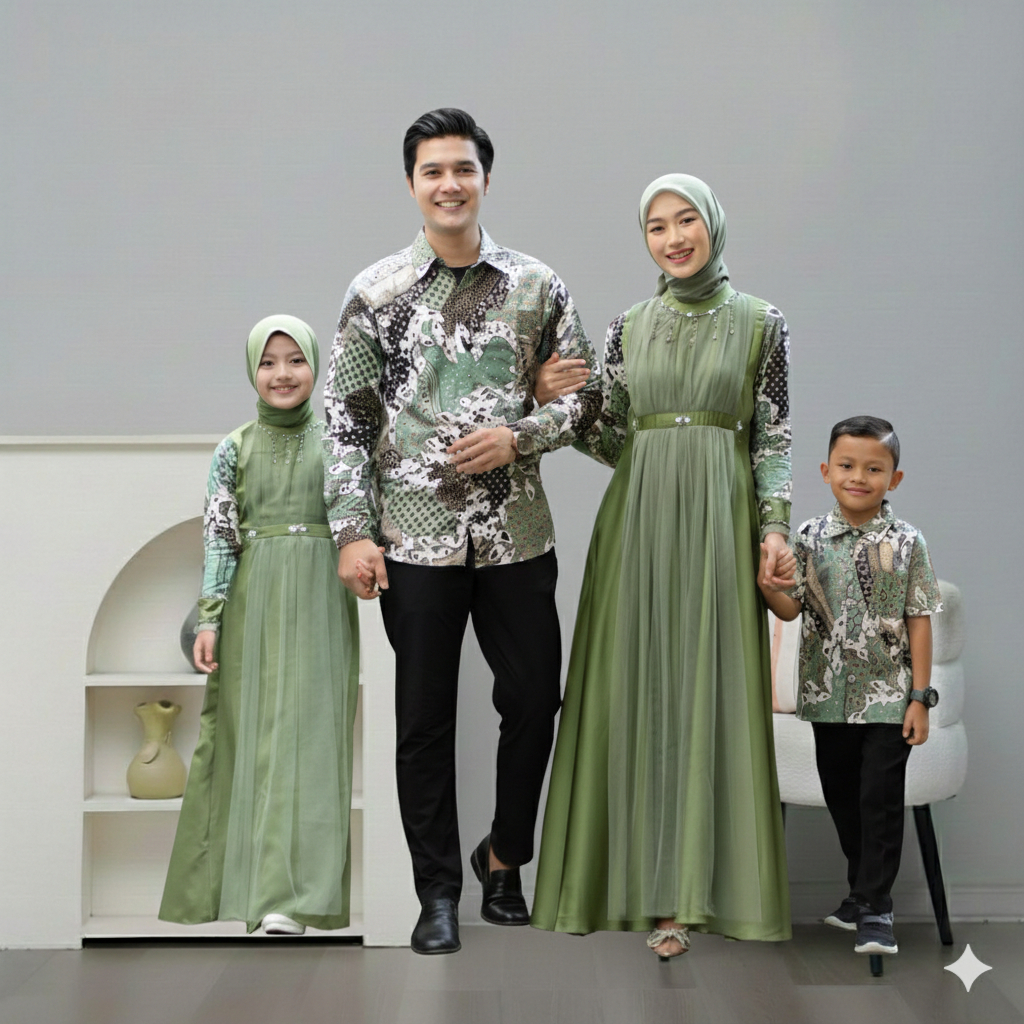 NEW GAMIS CANTIKA MODERN COUPLE KLUARGA SERAGAM LEBARAN LAMARAN TUNANGAN