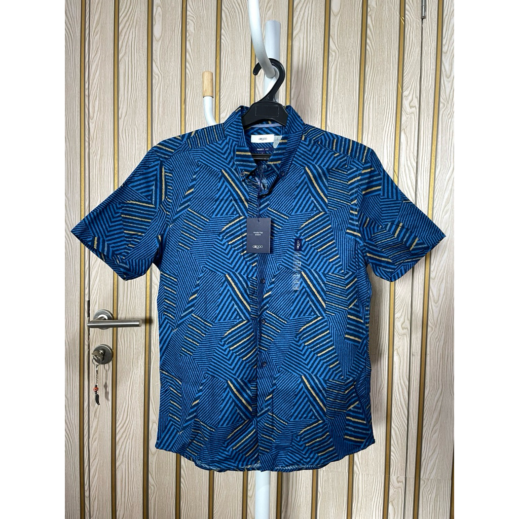 New G2000 - Kemeja Motif Cowok Simple Slim Fit Daily