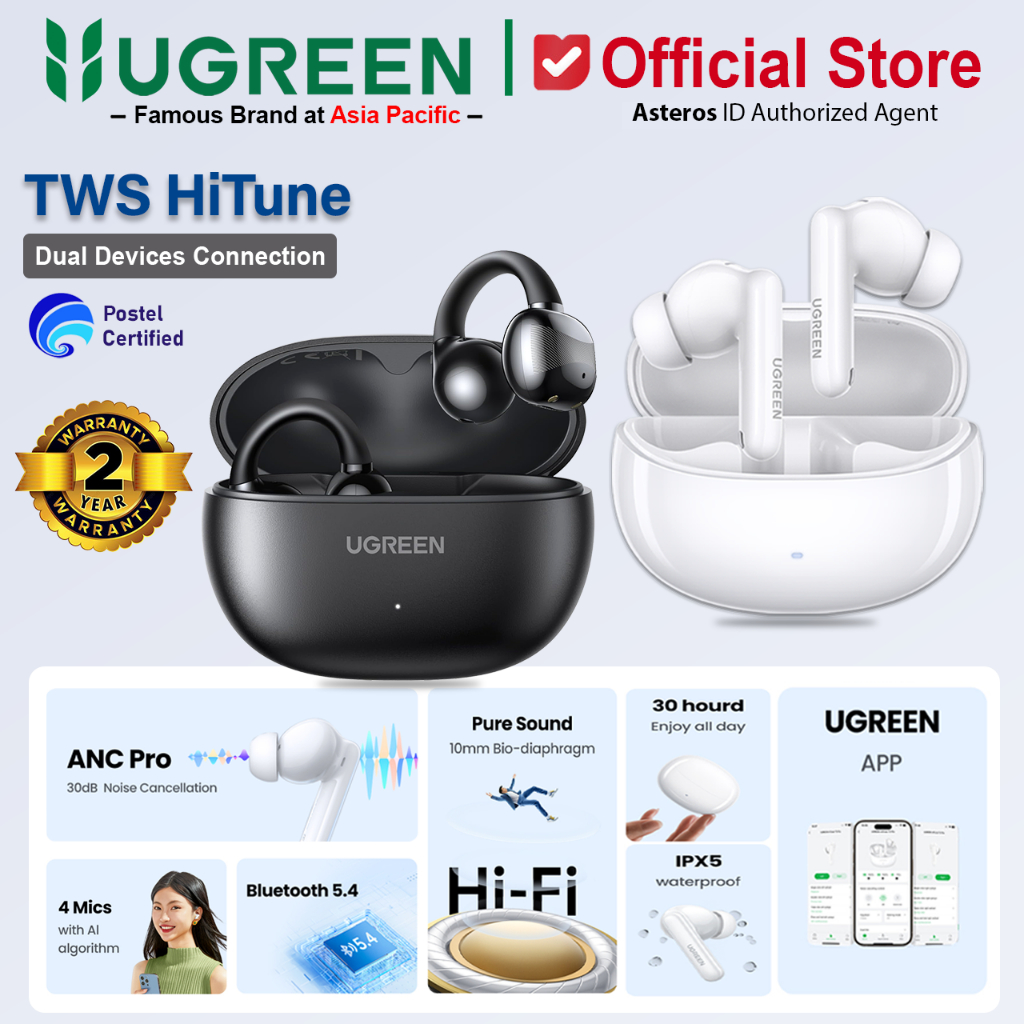 UGREEN HiTune Earphone TWS Bluetooth 5.4 Wireless Earbuds For iPhone Android