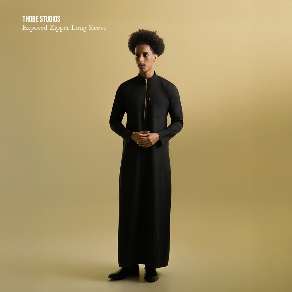 [THOBE LITE SERIES V1 – Expossed Zipper Long Sleeve] Thobe Studios / Thobe Pria – Premium Fabric