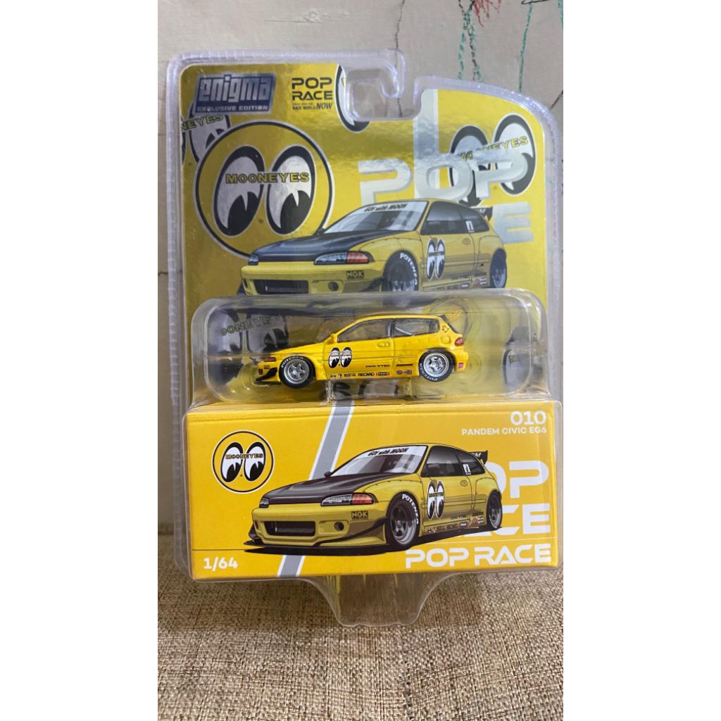 Pop Race Pandem Civic EG6 Mooneyes Enigma Exclusive Edition diecast model car 1:64