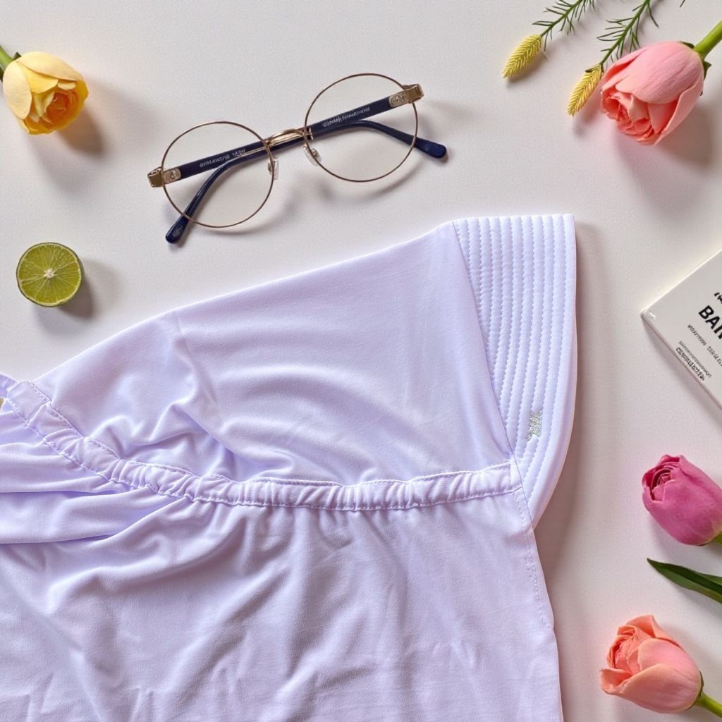 hijab instan anak sd putih tali serut