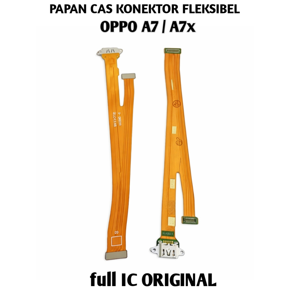 konektor cas oppo A7 / A7X original flexible pcb full ic charger board pengganti conektor mic ganti 