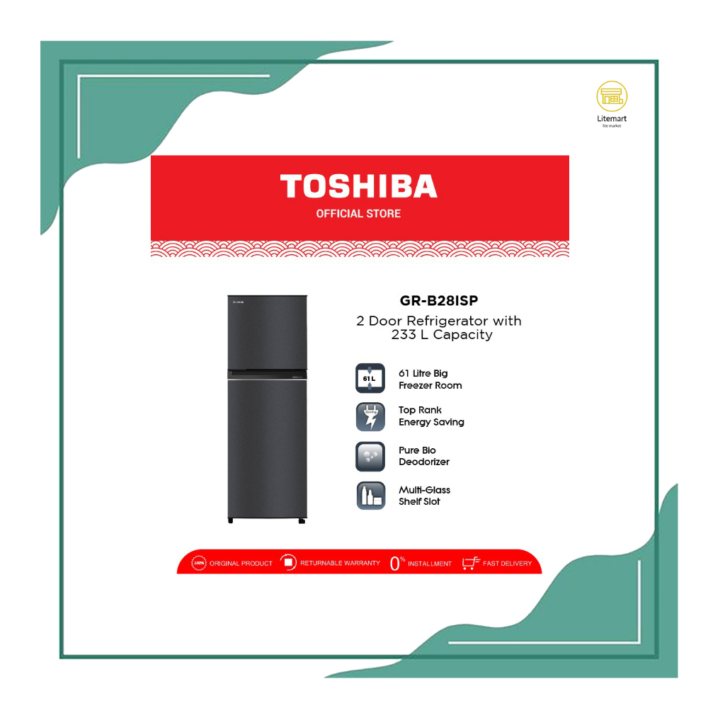 TOSHIBA KULKAS 2 PINTU GR-B25IS / PGR-B28ISP