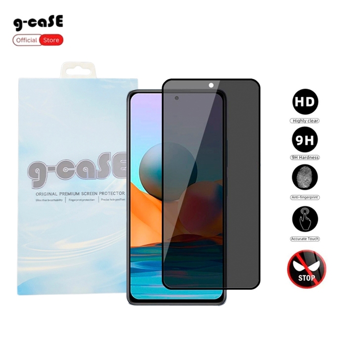 G-caSE Tempered Glass Privacy Anti Spy Full Glue Xiaomi Black Shark 4 4S 4Pro 5 5Pro Pro Gores