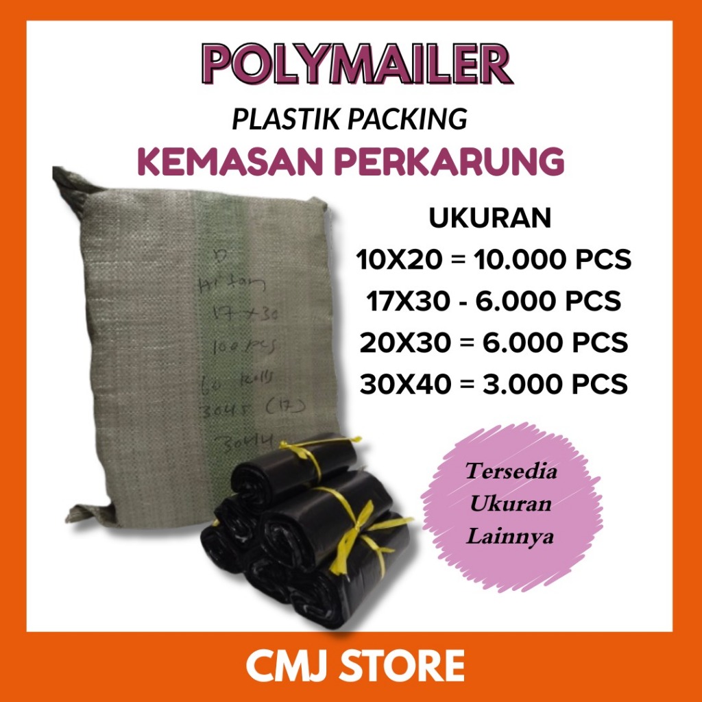 POLYMAILER Plastik Packing Perkarung Hitam Doff KHUSUS INSTANT
