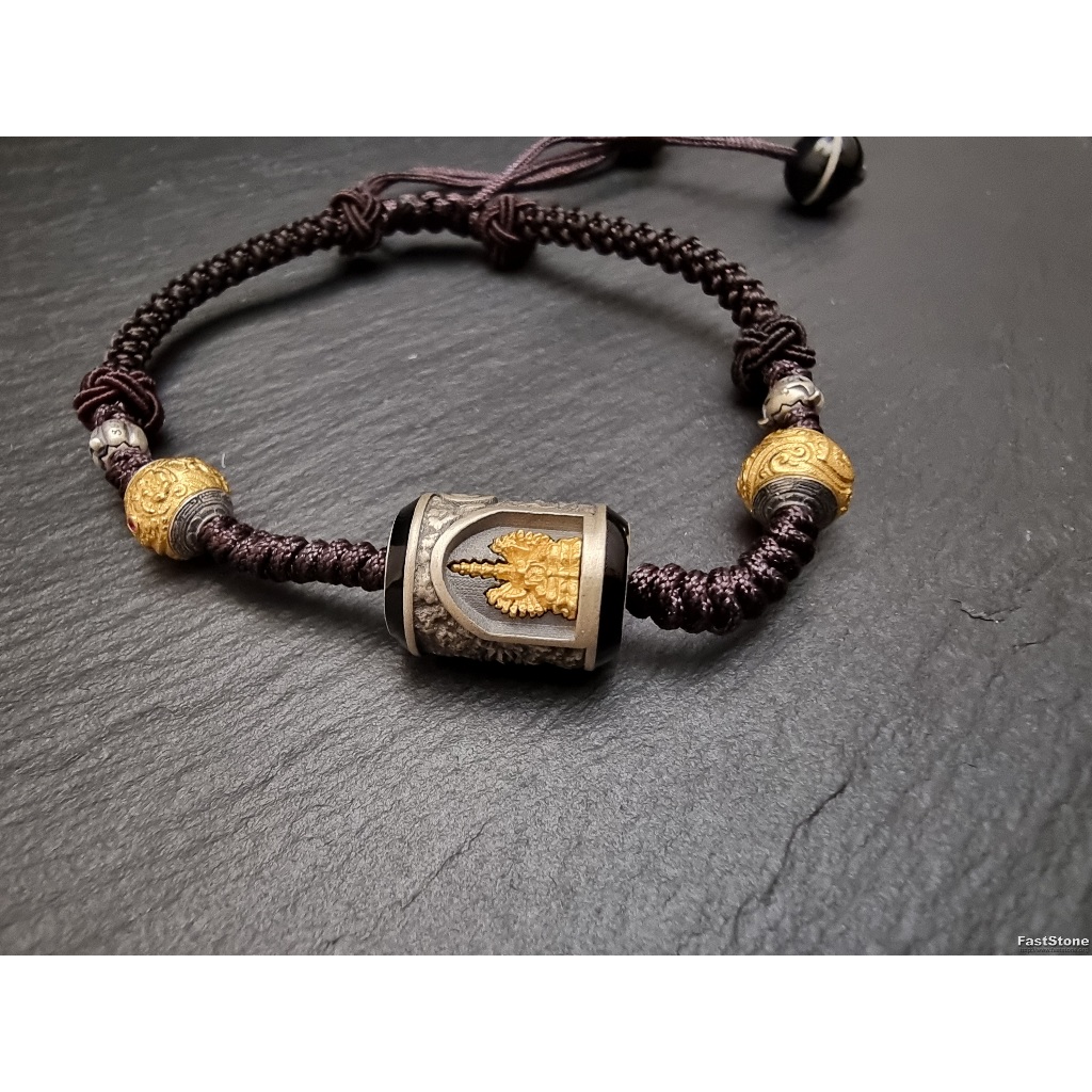 Gelang Bead Silver 925 Dewi Kwan Im Tangan 1000 Blessed Tibet 14x10mm E3156