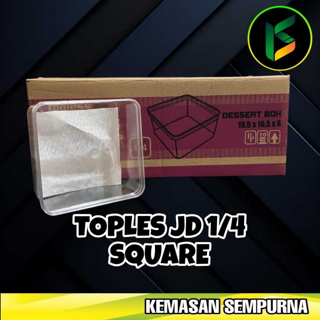 isi 12 pcs JD Toples kue kering 250 gr / Toples dessert 250gr / Toples Kotak 250gr