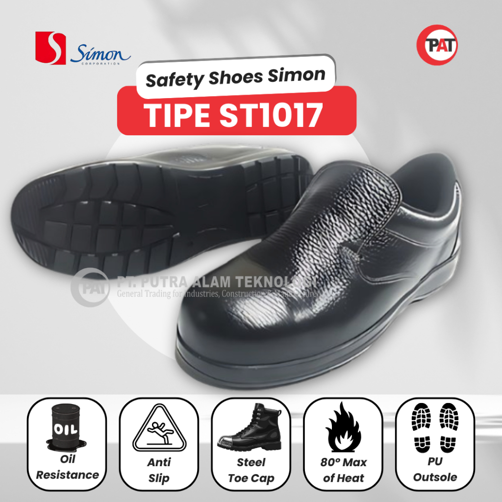SIMON ST1017 Sepatu Safety Pria SIMON ST1017 Safety Shoes Ujung Besi Sepatu Boots Simon Original