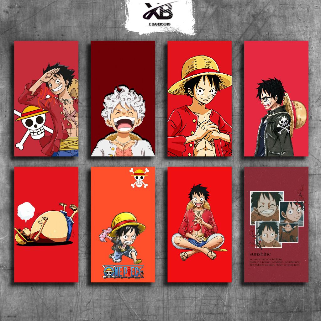 XB 10x20 Hiasan Dinding ONE PIECE RED Poster Kayu mdf ONE PIECE RED Wall Decor Rumah 3A