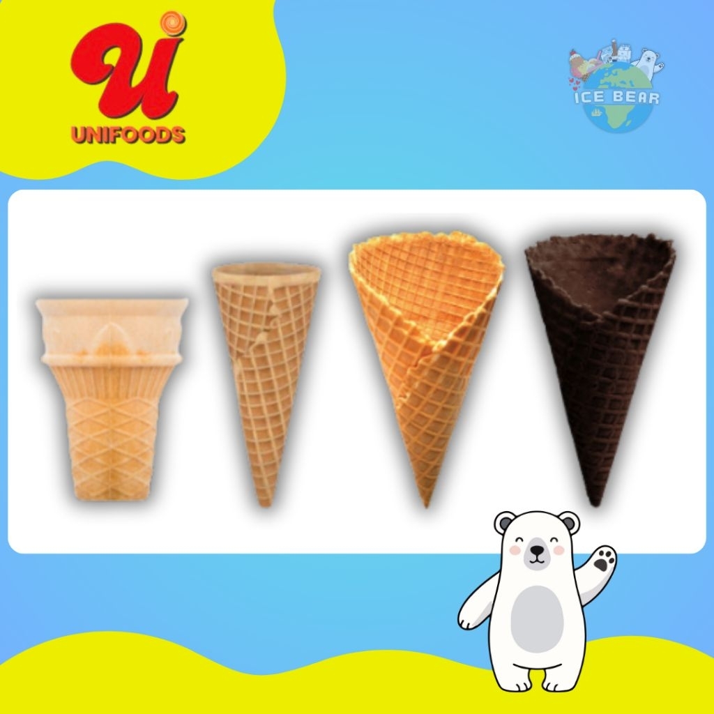 Cup Cone Ice Cream Waffle - Es Krim Cone Waffle Renyah