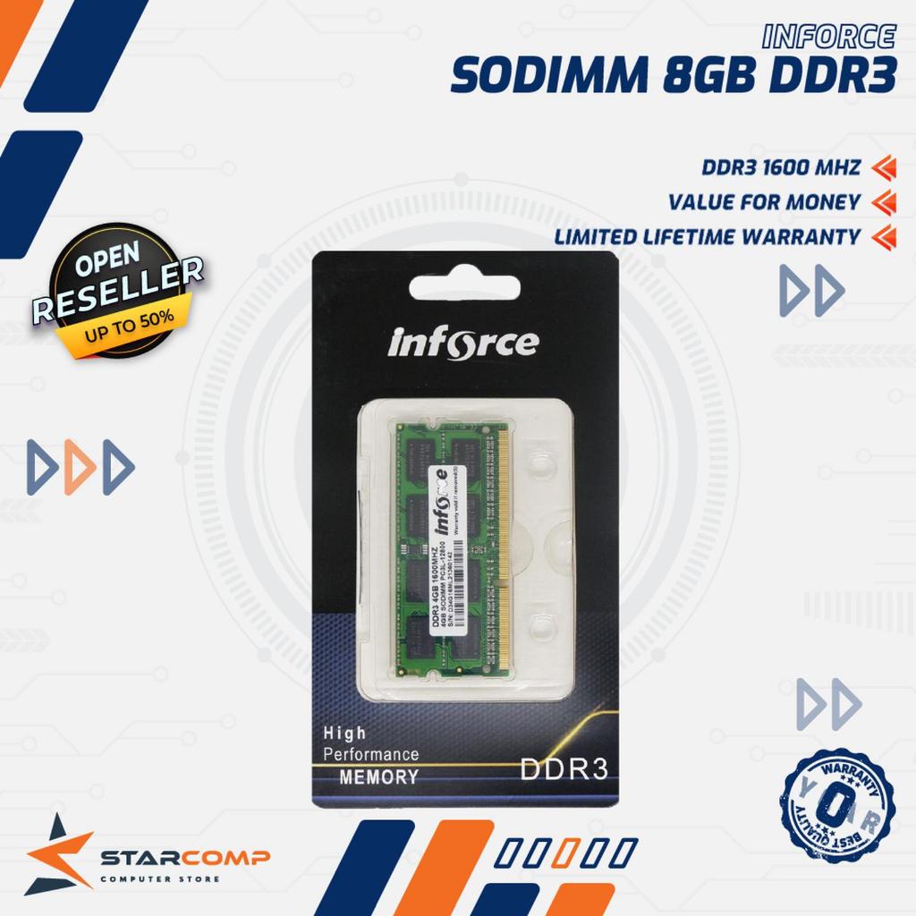 INFORCE RAM 8GB DDR3L FOR NOTEBOOK LAPTOP 1600MHZ SODIMM - 4GB DDR3L
