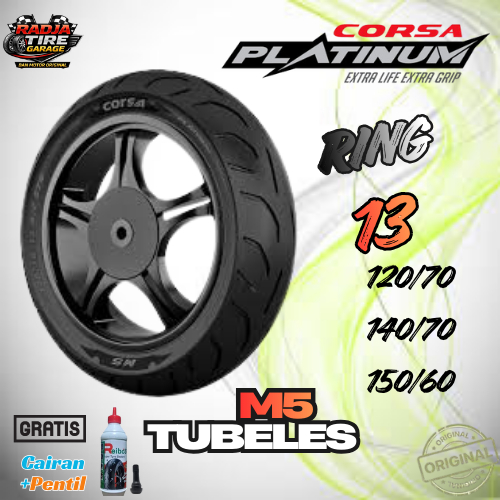 Ban Motor M5 Ring 13 Tubeless  –  120/70 140/70 150/60 | Gratis Cairan & Pentil