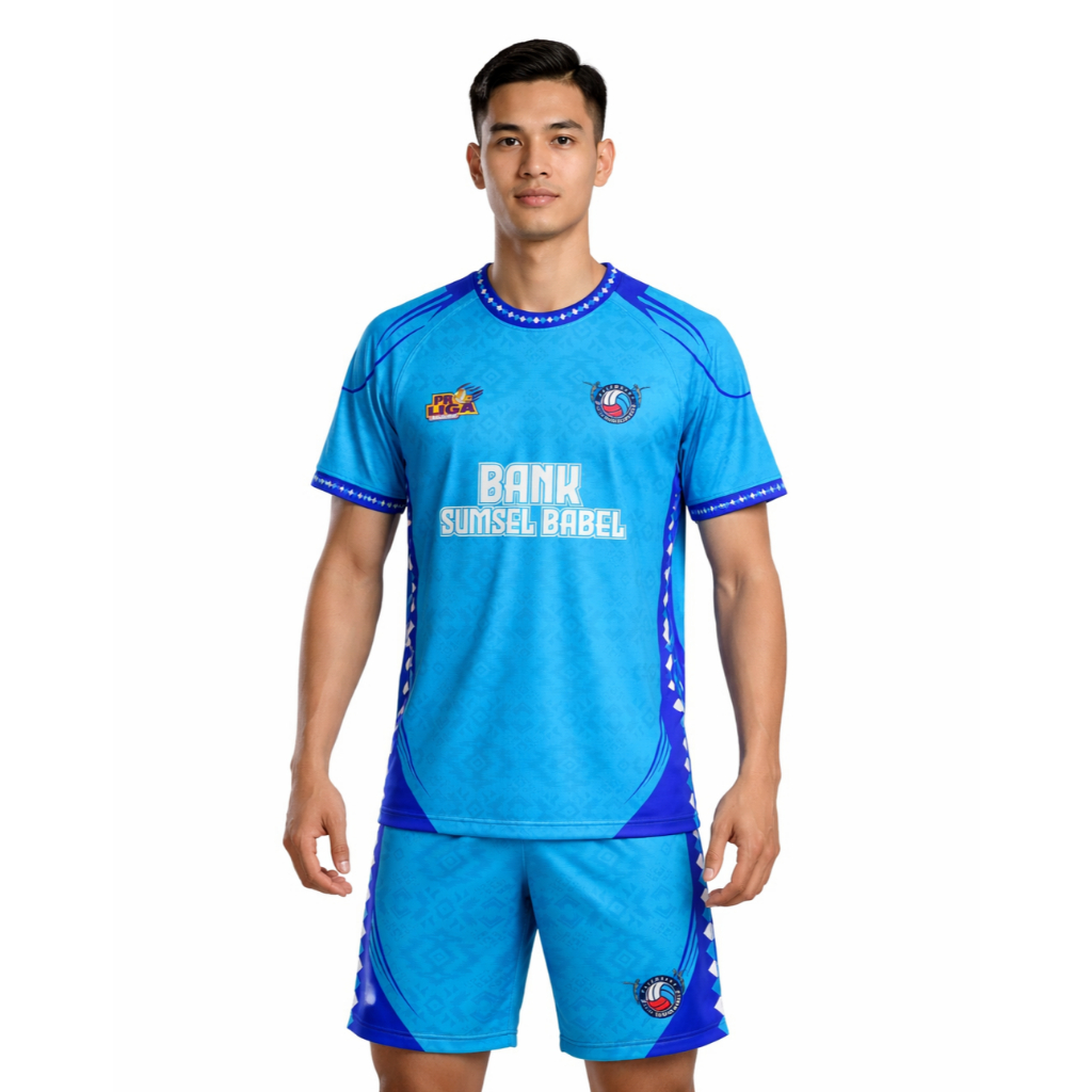 Kaos Jersey Voli Palembang Bank Sumsel Babel Proliga Pria 2026 / Setelan Dry Fit Logo DTF Premium