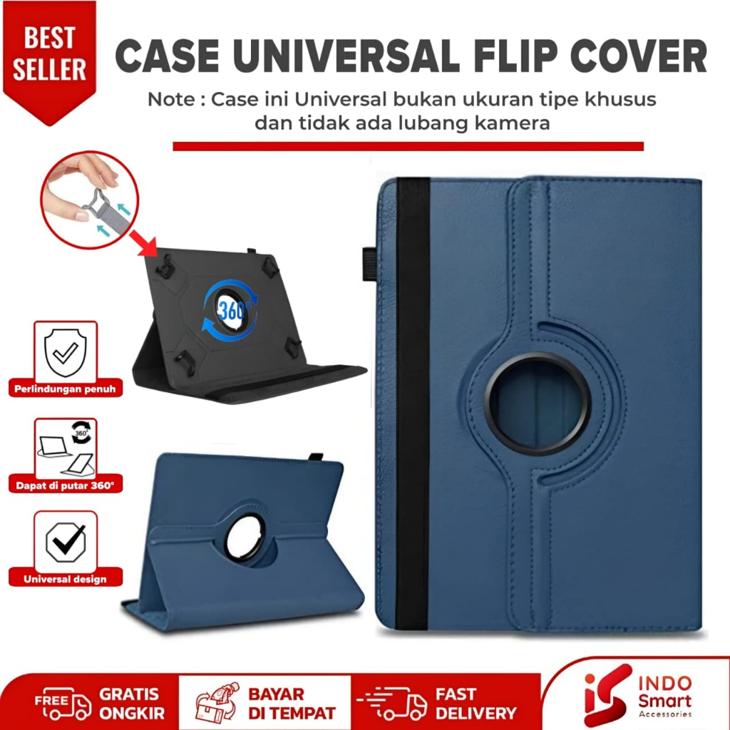 Case Tablet Universal 11.6 | 11 inci | 10 inci | 12 inch Rotary Flip Cover Casing Standing