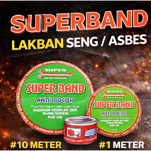 Lem Talang 1 meter | Lakban Seng Asbes Anti Bocor SUPER BAND
