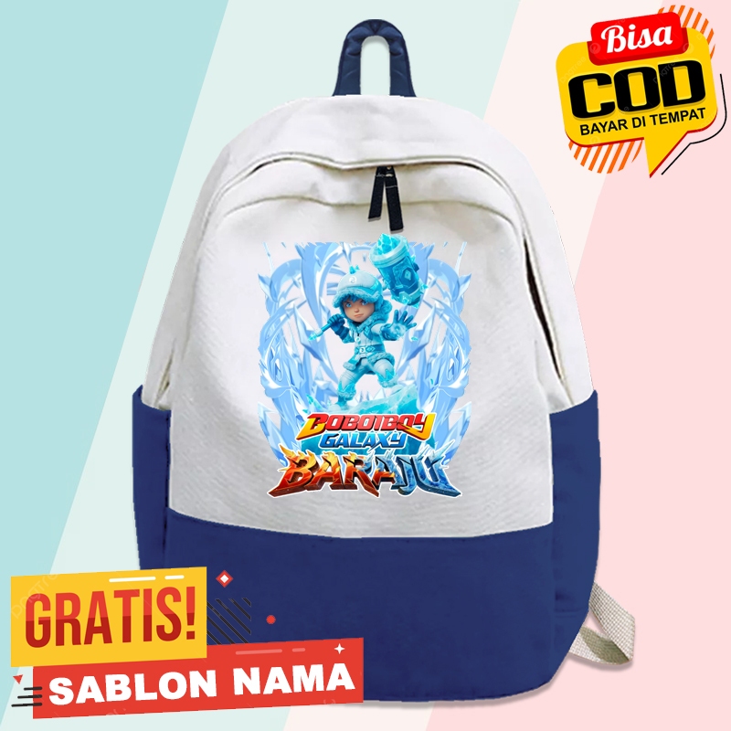 Tas Ransel Anak Boboiboy Galaxy Element Baraju Tahan Air Gratis Nama