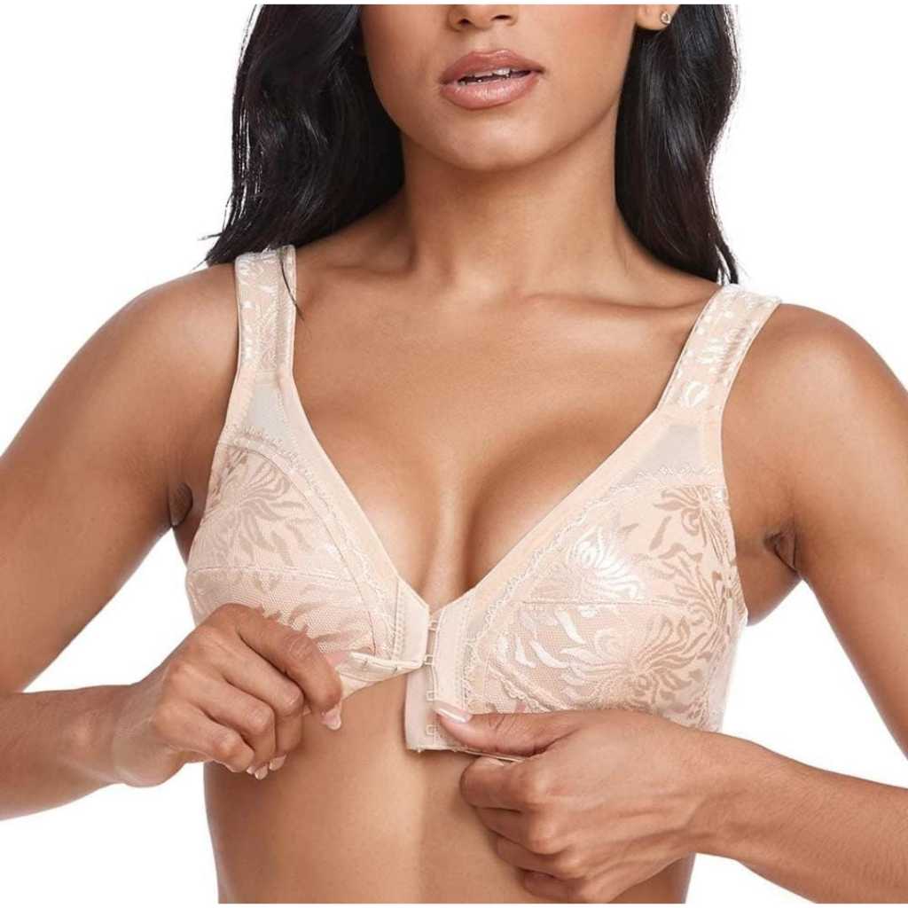 Playtex Bra Wanita Tanpa Kawat Kait Depan Busa Tipis Wireless 34B 36C - PKD