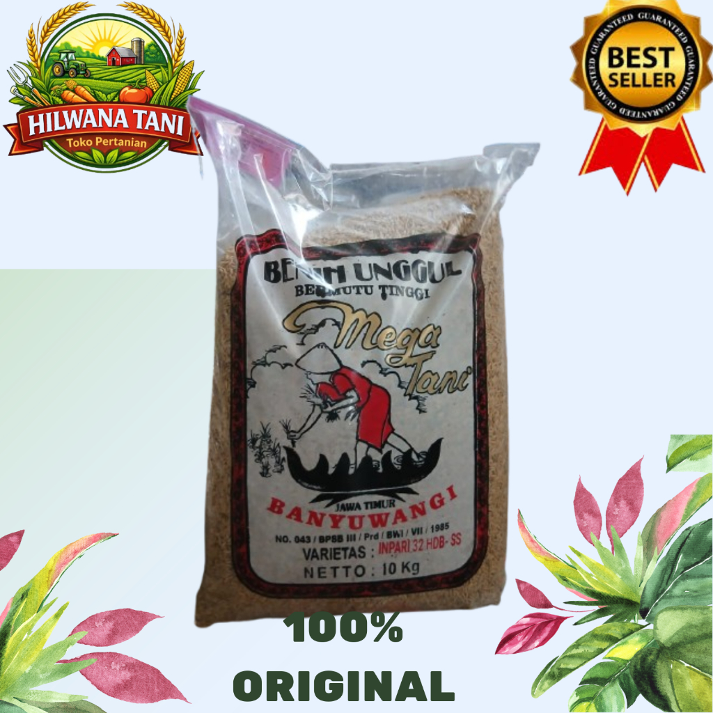 BENIH PADI INPARI 32 HDB 10 KG MEGA TANI