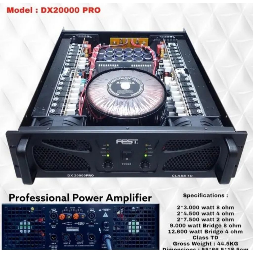 POWER AMPLIFIER FEST DX-20000 PRO CLASS TD ORIGINAL FEST DX20000
