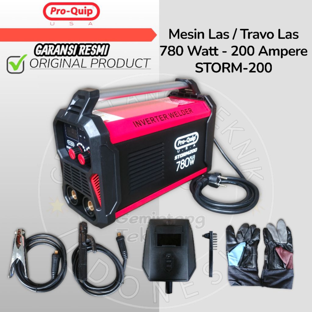 Mesin Las Listrik / Mesin Travo Las / Welding Inverter PRO-QUIP STORM200