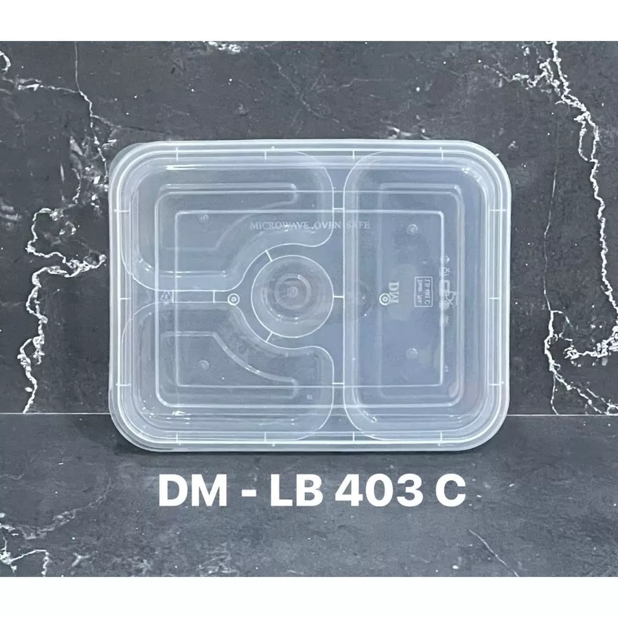 THINWALL SEKAT 3 DOME / BOX BENTO BENING SEKAT 3 ISI 25 PCS PLUS TUTUP FOOD CONTAINER PREMIUM