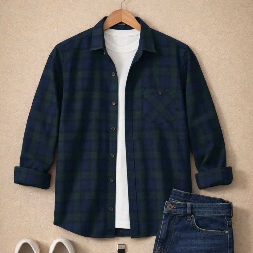 F2D Kemeja Flanel Dark Green Premium Best Seller / flanel/hem pria/ flanel pria/ kemeja flanel/ eigh