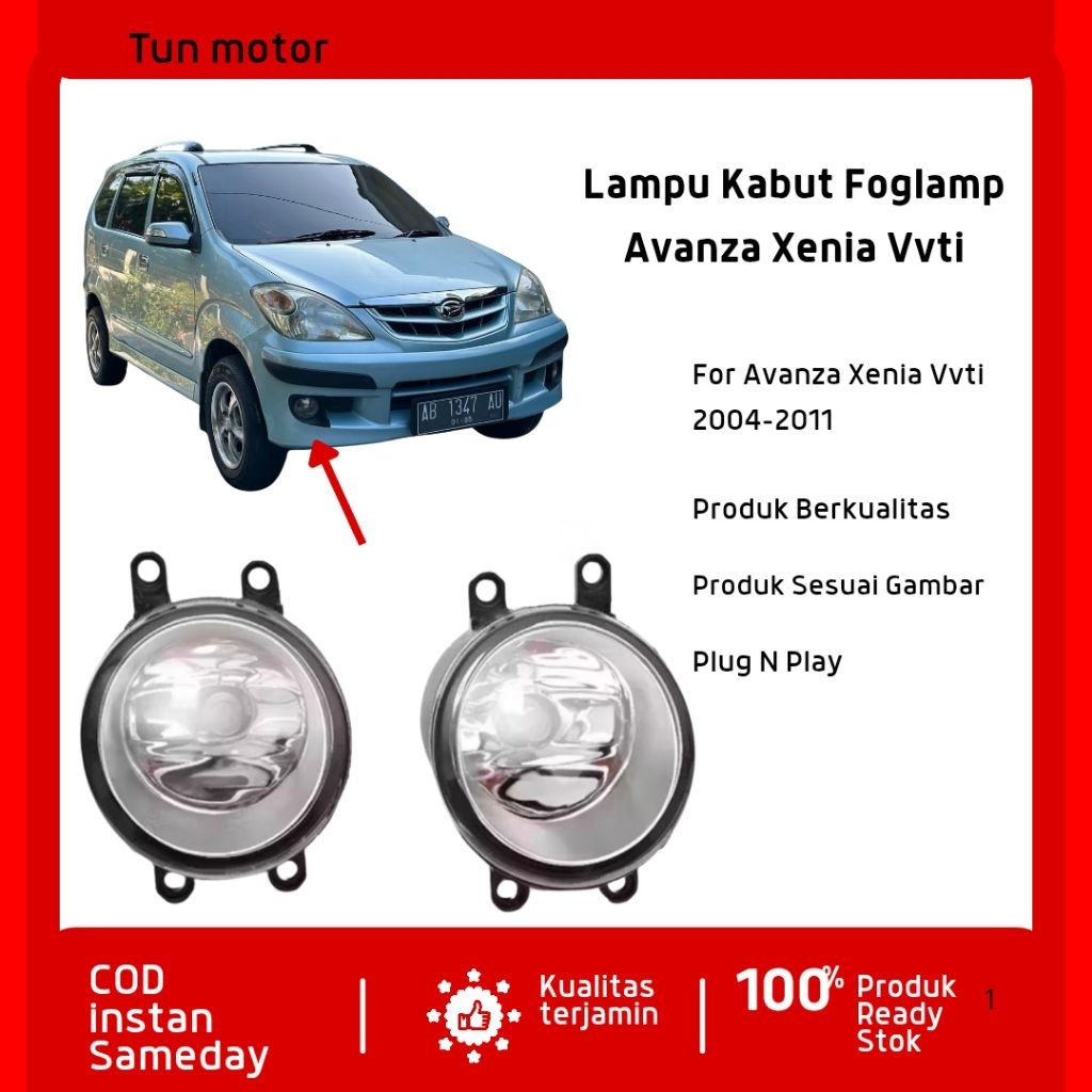 lampu kabut foglamp fog lamp mobil avanza xenia old vvti 2004-2011 kanan kiri Tun motors
