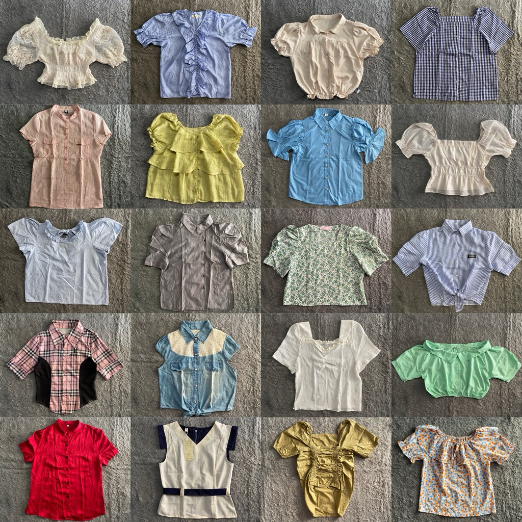 (Katalog part 2) Sale Kemeja Blouse Pendek Murce | Kemeja Lengan Pendek | Blouse Oversize | Kemeja C