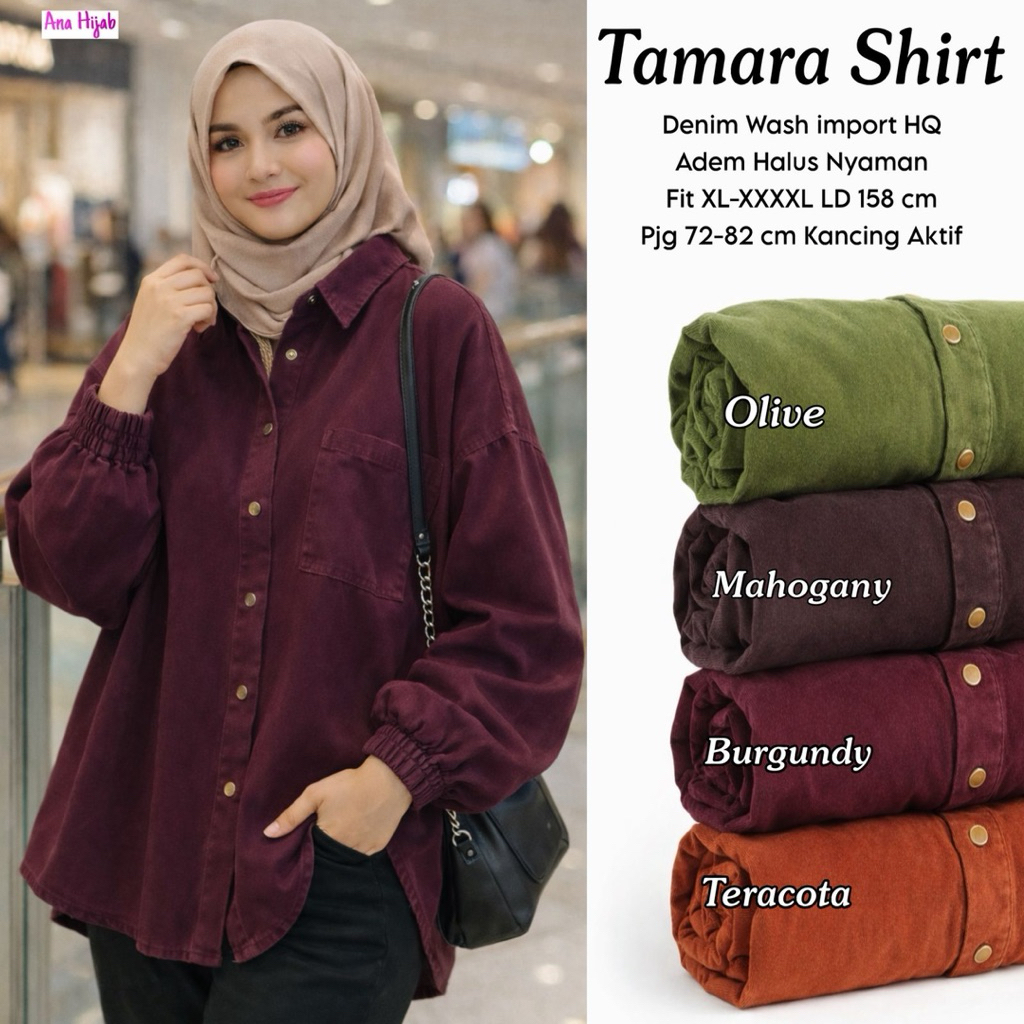 Tamara Shirt Denim Wash import by Ana
