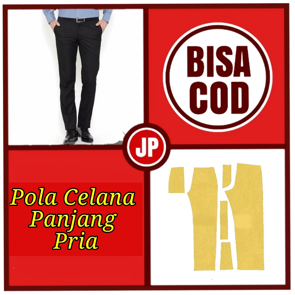 Pola Celana Panjang Pria/Pola Jahit/Pola Celana Panjang/