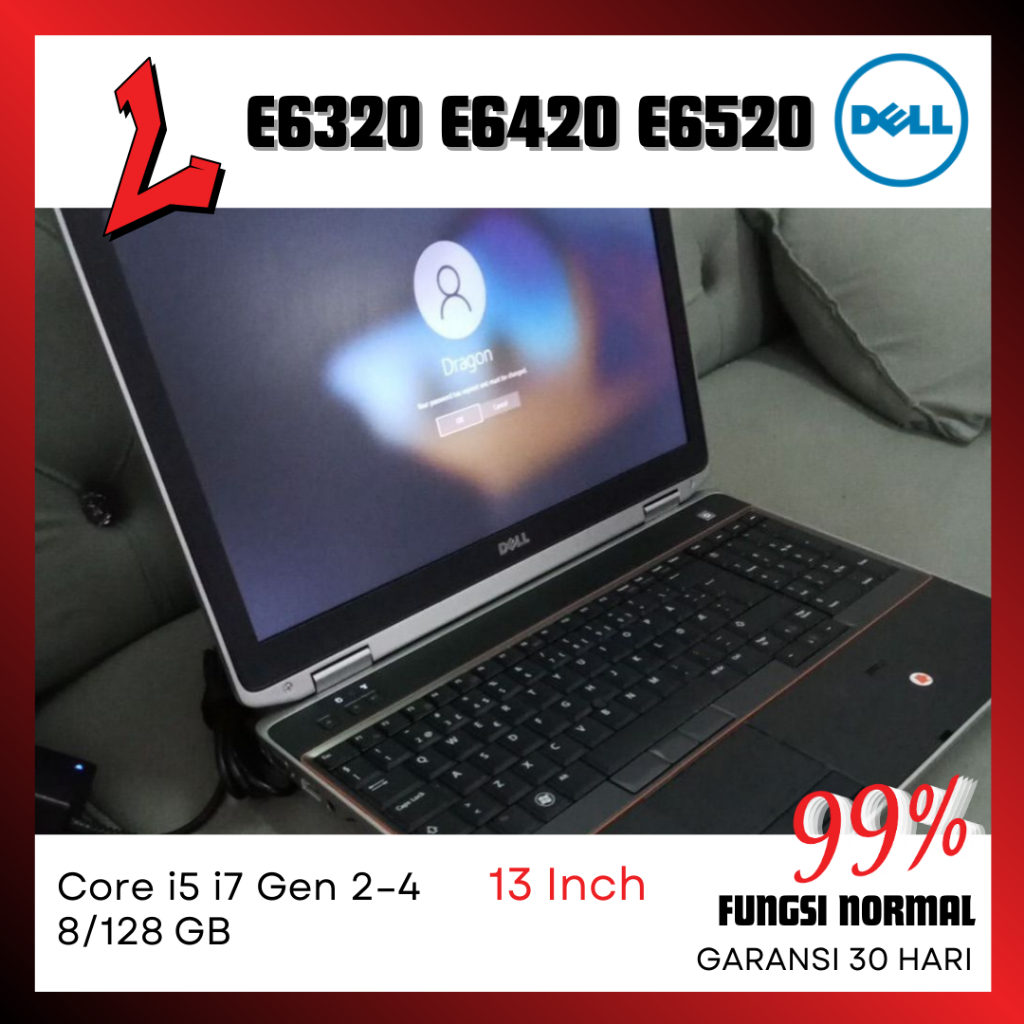 Laptop Dell Latitude E6320 E6420 E6440 E6520 E6530 E6540 Second / Seken | Core i5 / i7 Gen 2–4 RAM 8