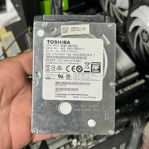 TOSHIBA 500GB HARDDISK 2.5
