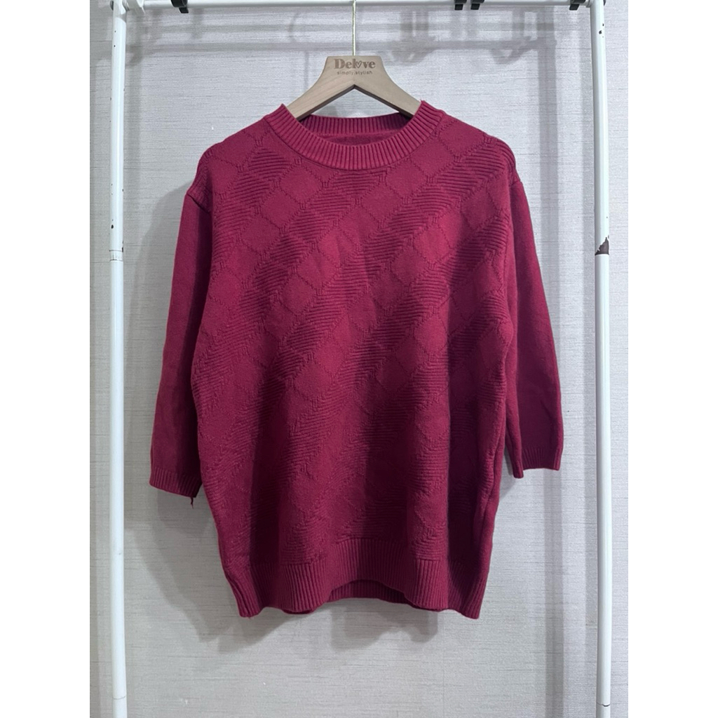 Atasan rajut polos/blouse rajut polos/blouse knit import/atasan knit import